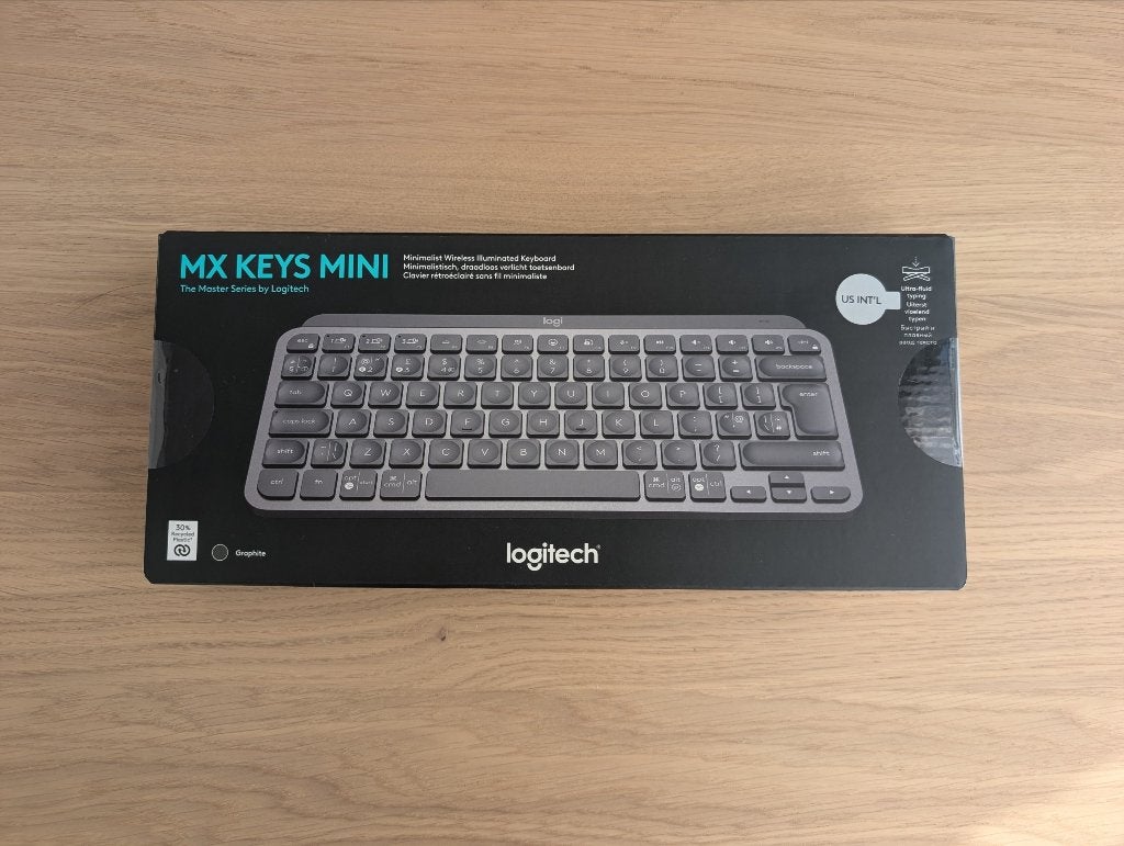 Nieuwe Logitech MX Keys Mini Graphite – Ongeopend, Computers en Software, Ophalen, Draadloze ontvanger, Nieuw, Draadloos