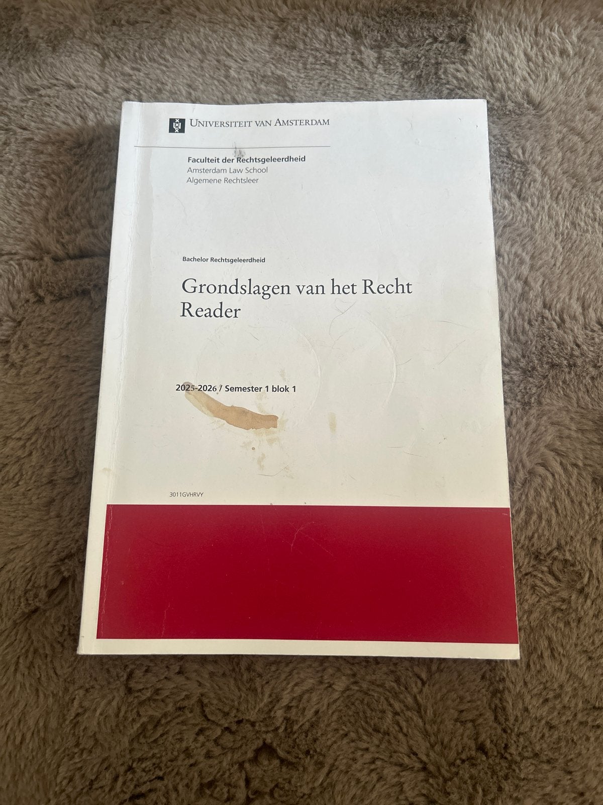 Grondslagen van het Recht Reader UvA 2025-2026, Boeken, Studieboeken en Cursussen, Zo goed als nieuw, WO, Gamma, Ophalen of Verzenden
