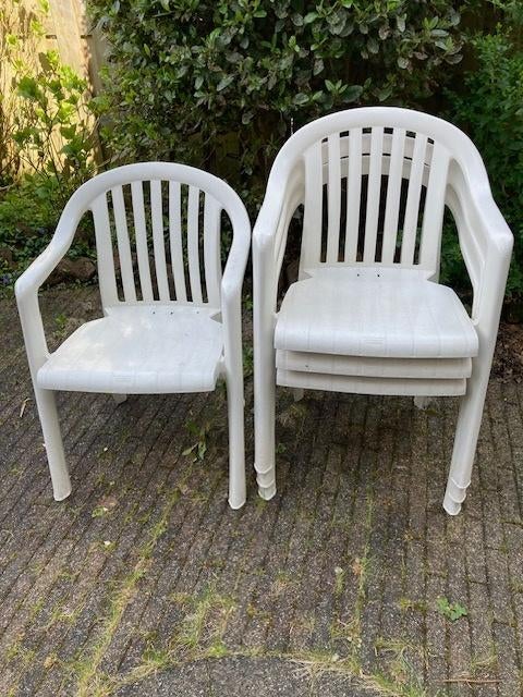 Tuinstoeltjes, Ophalen, Gebruikt, Kunststof, Stapelbaar