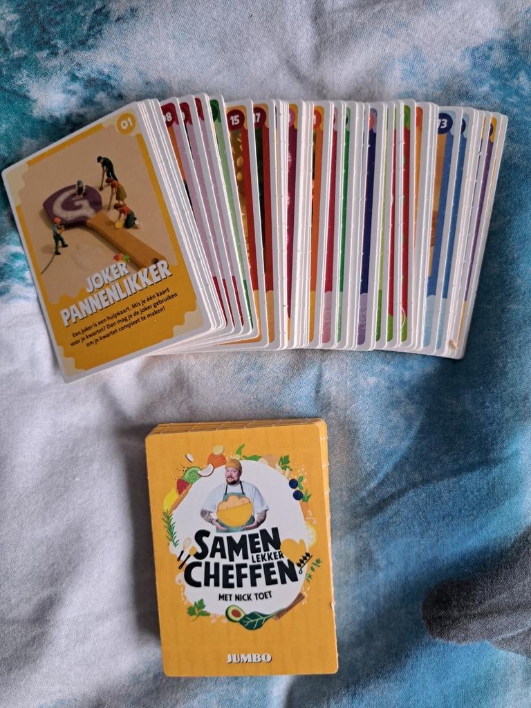 Jumbo stapel 70 verschillende nrs. Nick Toet cheffen+35 dubb, Verzamelen, Supermarktacties, Jumbo, Ophalen of Verzenden