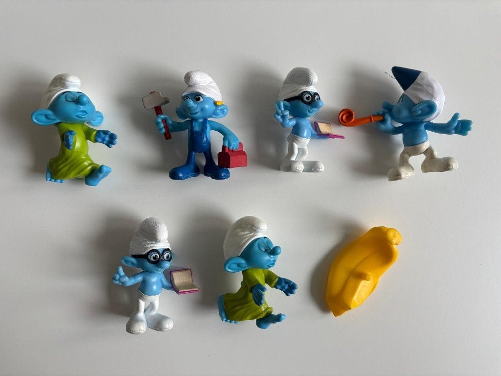 Smurfen Mc Donald's 2013 - 6 leuke smurfen, groot formaat, Verzamelen, Smurfen, Ophalen of Verzenden, Zo goed als nieuw, Verschillende Smurfen