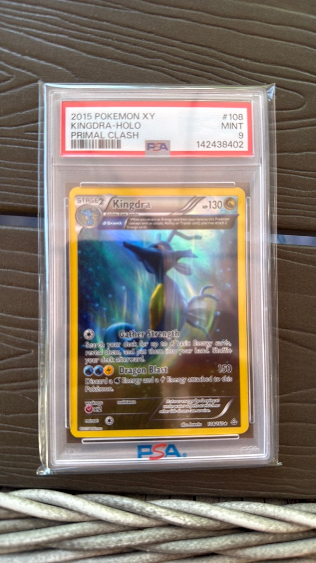 Kingdra-holo, Ophalen of Verzenden, Zo goed als nieuw, Losse kaart, Foil