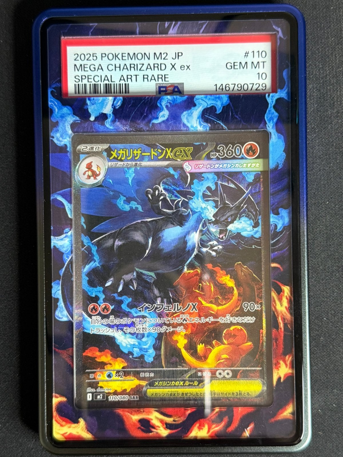 (PSA 10) Mega Charizard X ex (m2 110) - Inferno X, Ophalen of Verzenden, Nieuw, Losse kaart, Foil