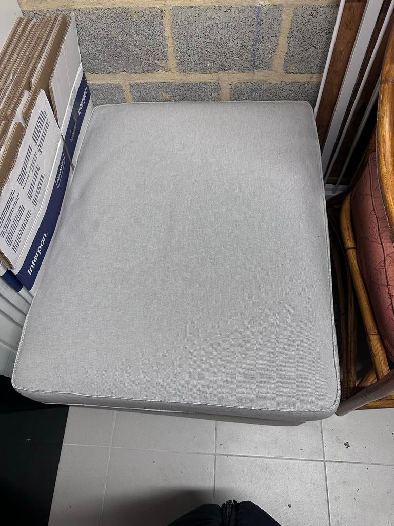 IKEA Kivik Voetenbank - Grijs, Ophalen, Gebruikt, 75 tot 100 cm, Stof