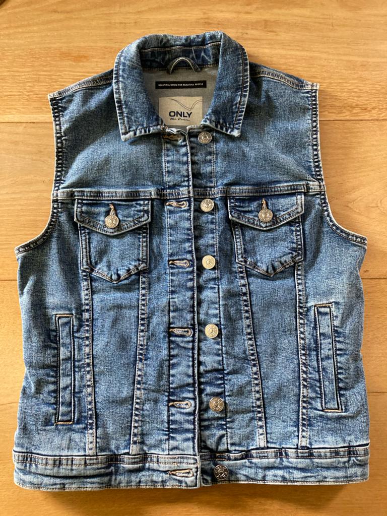 Only Spijker bodywarmer/gilet Eu36/S Fr38/M, Ophalen of Verzenden, Zo goed als nieuw, Maat 36 (S), Blauw