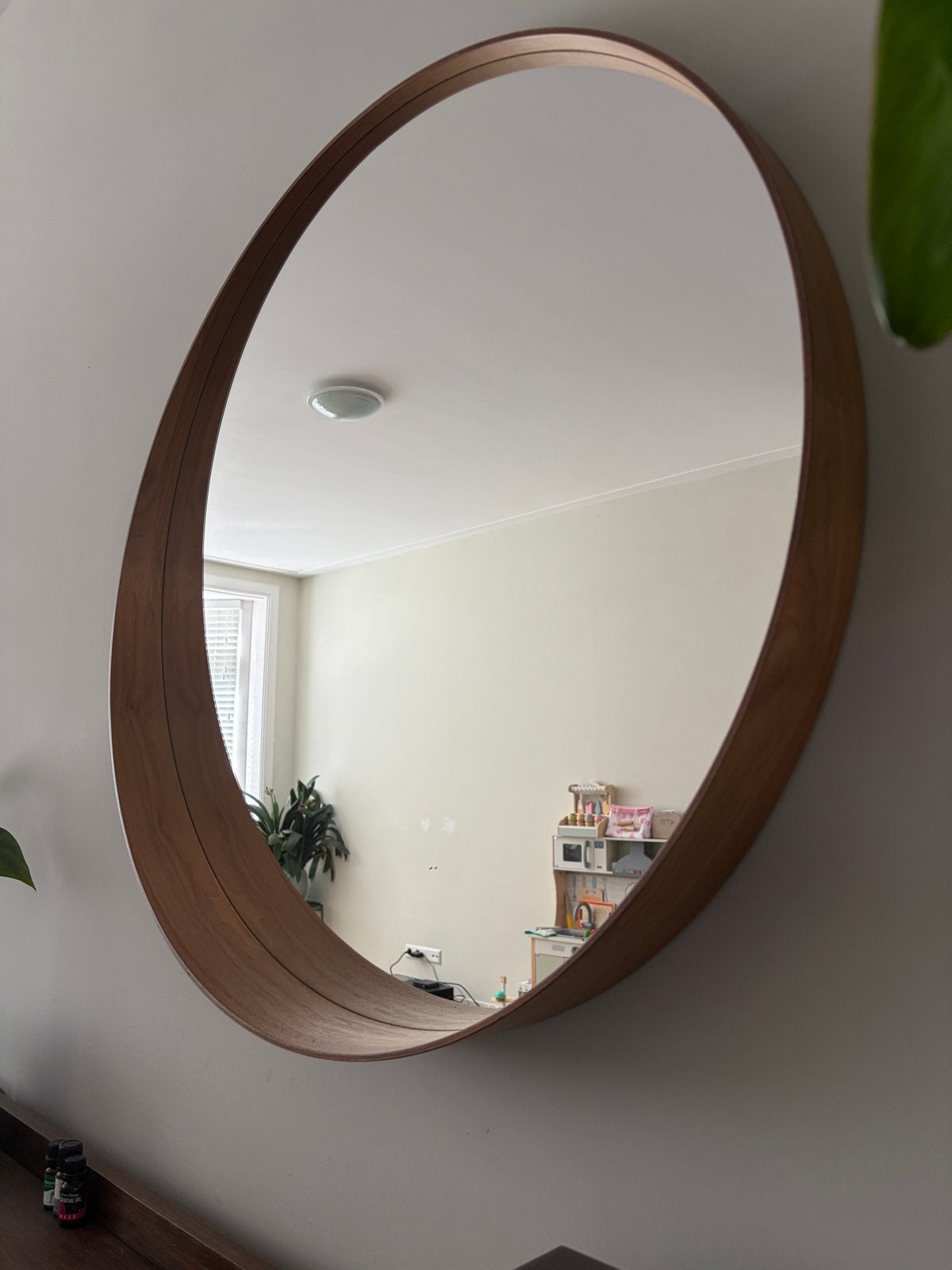 IKEA Stockholm wandspiegel walnoothout, Huis en Inrichting, Woonaccessoires | Spiegels, Ophalen, 100 tot 150 cm, Zo goed als nieuw