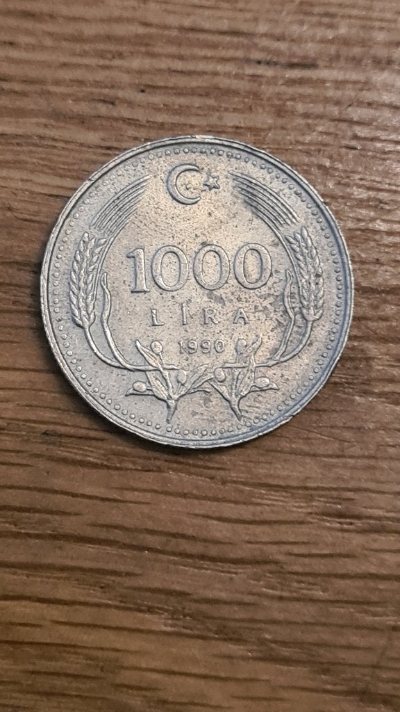 Turkije - 1000 Lira 1990, Verzenden, Overige landen, Losse munt