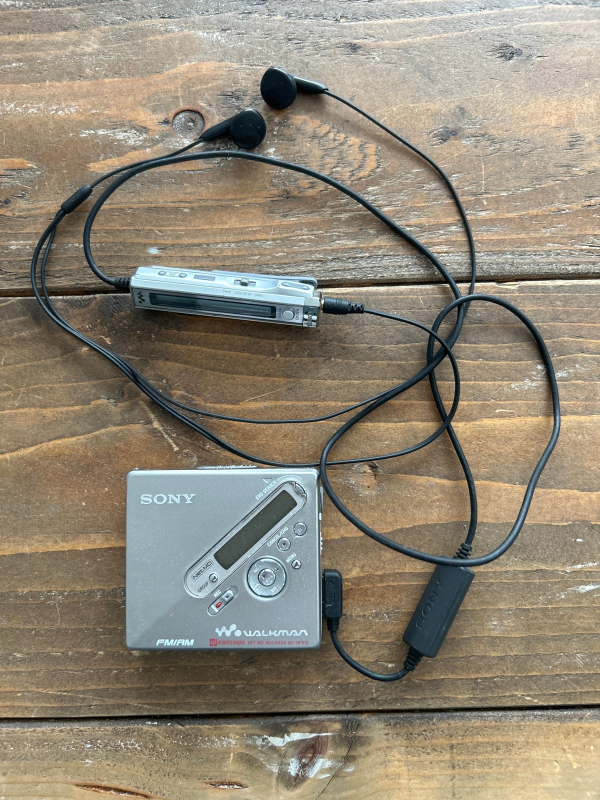 Sony NetMD Walkman MZ-NF810 Minidisc-recorder met accessoire, Ophalen, Minidisc-recorder