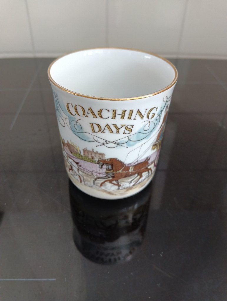 Mok Royal Worcester. Coaching Days. Engeland, Ophalen, Gebruikt, Overige materialen, Vintage