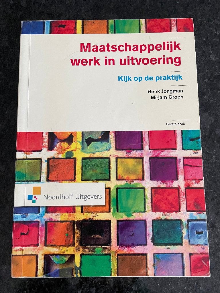 Nieuw studieboek: Maatschappelijk werk in uitvoering, Henk Jongman en Marjam Groen, Nieuw, Alpha, HBO