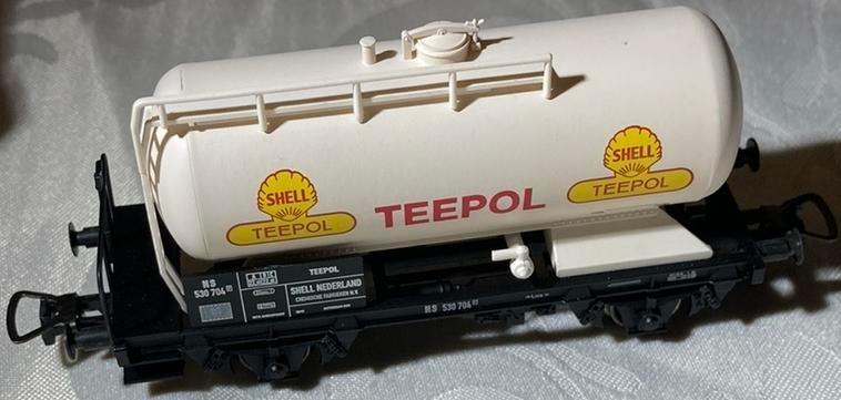 Liliput NS ketelwagon Shell Nederland, Hobby en Vrije tijd, Modeltreinen | H0, Gelijkstroom, Ophalen of Verzenden, NS, Liliput