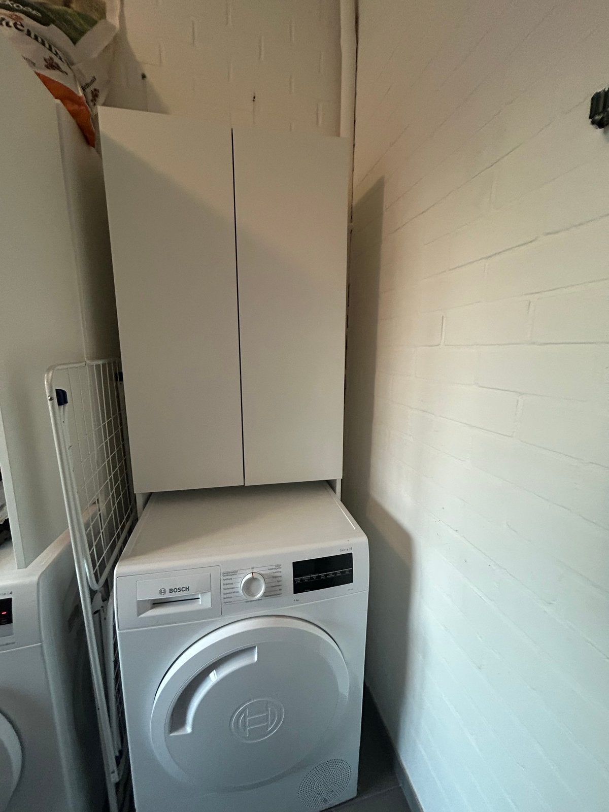 Witte ikea kast met planken voor boven wasmachine, Huis en Inrichting, Ophalen, Gebruikt, 100 tot 150 cm, 50 tot 100 cm