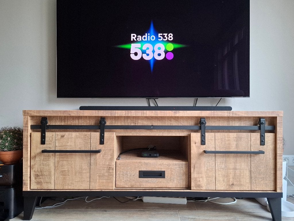 Tv-dressoir Camino – Dark Mango – Lamulux – Perfecte staat, Ophalen, 100 tot 150 cm, Zo goed als nieuw, Minder dan 100 cm