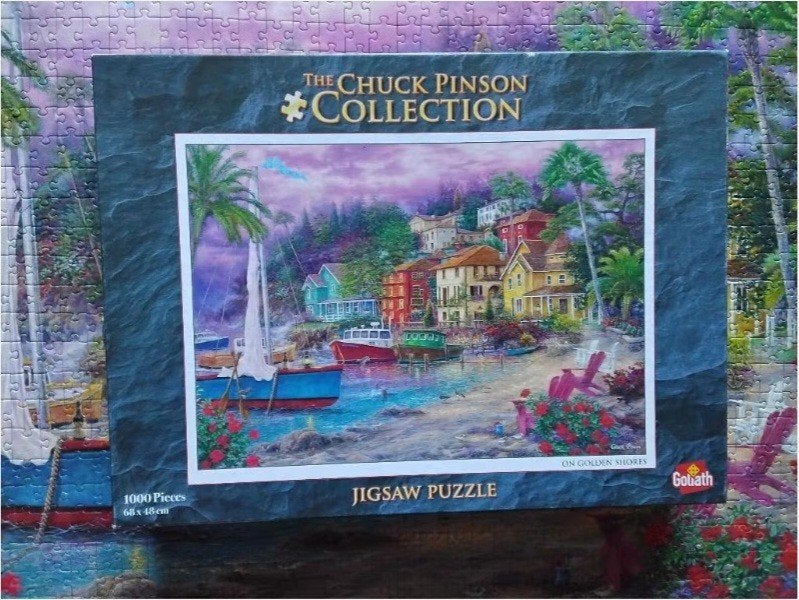 Puzzel Chuck Pinson 'on golden shores', Ophalen, 500 t/m 1500 stukjes, Zo goed als nieuw, Legpuzzel
