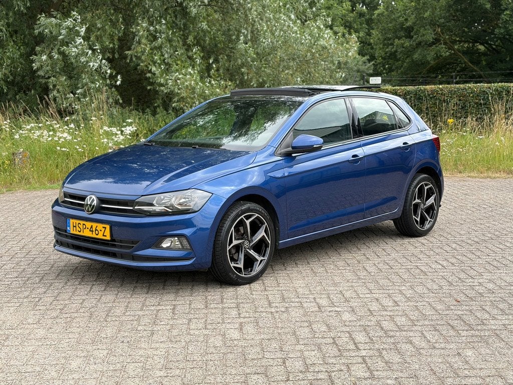 Volkswagen POLO 1.0 High Line PANO I CARPLAY I NAVI I R-LINE, Voorwielaandrijving, Gebruikt, Euro 6, Blauw