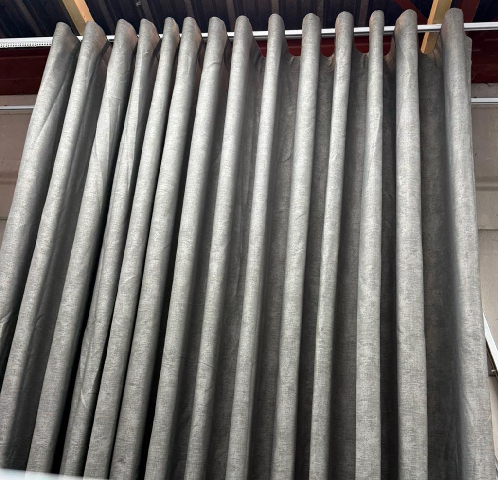 Wave overgordijn - 210, 200 cm of meer, Grijs, Nieuw, Ophalen of Verzenden