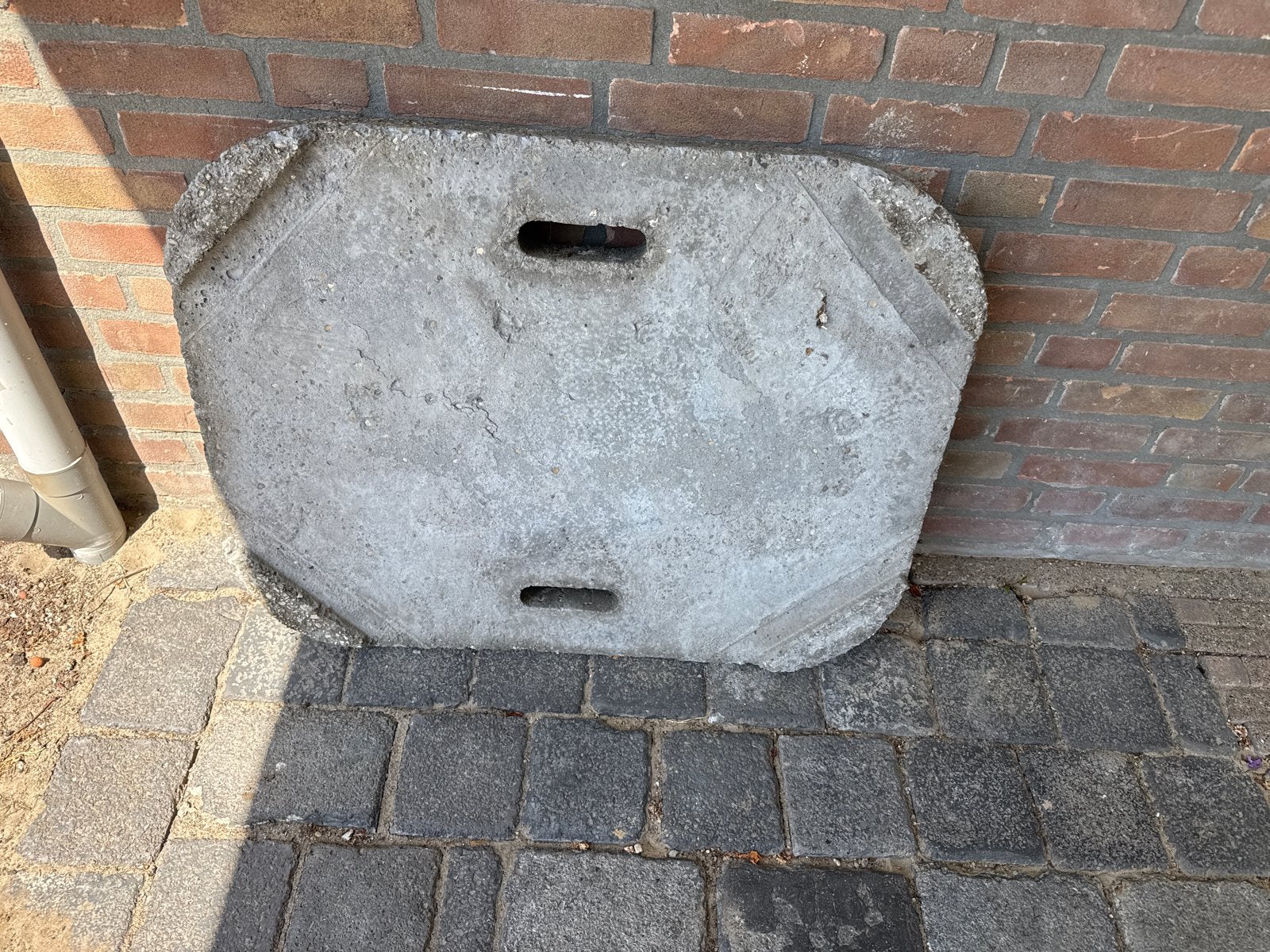 Gratis parasolvoet contra gewicht circa 100kg, Tuin en Terras, Parasols, Ophalen, Gebruikt, Minder dan 1 meter, Parasolvoet
