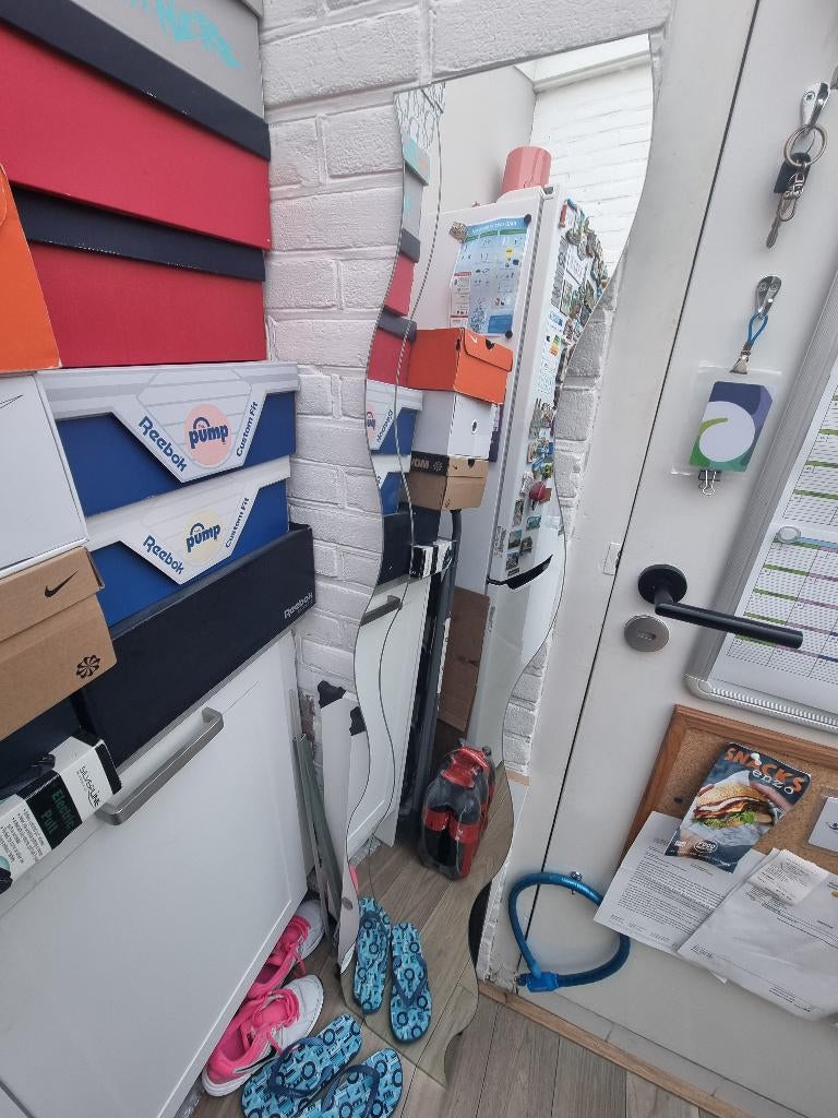 Wandspiegel (golvend), Huis en Inrichting, Ophalen, Minder dan 50 cm, Zo goed als nieuw, Overige vormen
