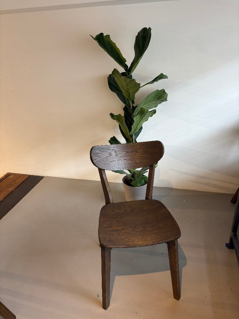 3x Bistro stoelen – gebogen hout, notenbruin, Huis en Inrichting, Ophalen, Bistro, Gebruikt, Bruin