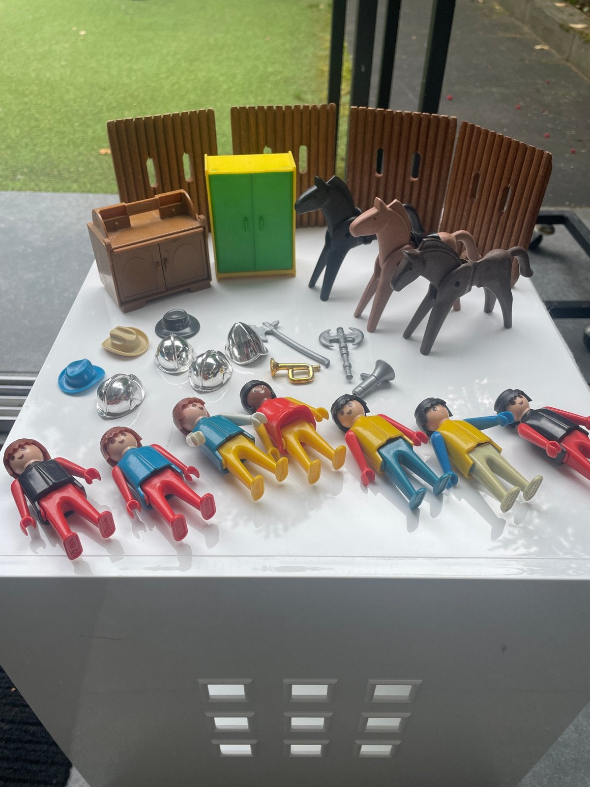 Grote Retro Playmobil Set met Poppetjes en Paarden, Ophalen of Verzenden, Gebruikt, Jongen of Meisje