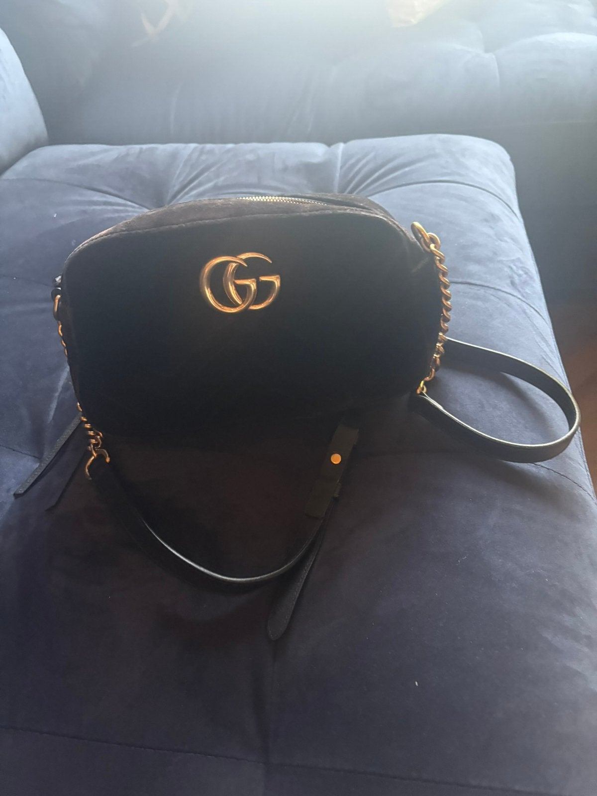 Orginele velvet gucci zgan, Sieraden, Tassen en Uiterlijk, Ophalen of Verzenden, Zo goed als nieuw, Zwart, Schoudertasje