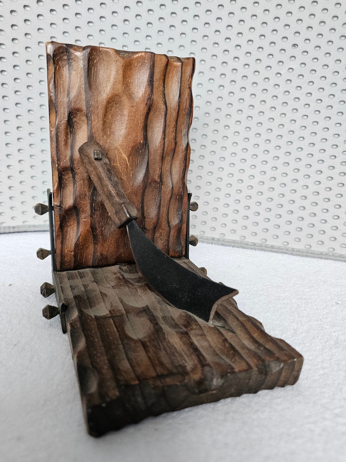 Unieke handgesneden houten boekensteunen, Ophalen of Verzenden