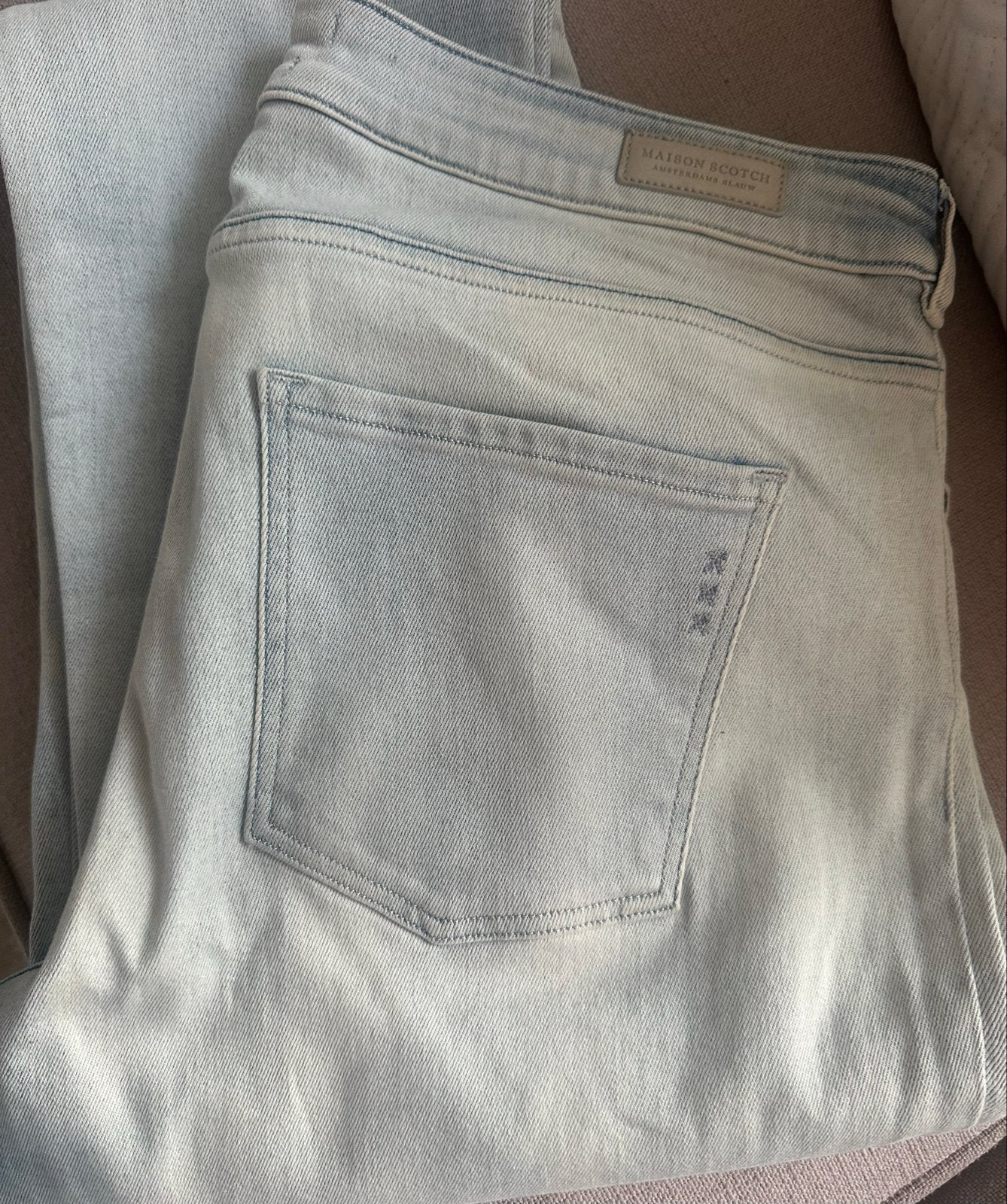 Maison Scotch Amsterdam Blauw jeans W31/L32, Kleding | Dames, Spijkerbroeken en Jeans, Ophalen of Verzenden, Zo goed als nieuw