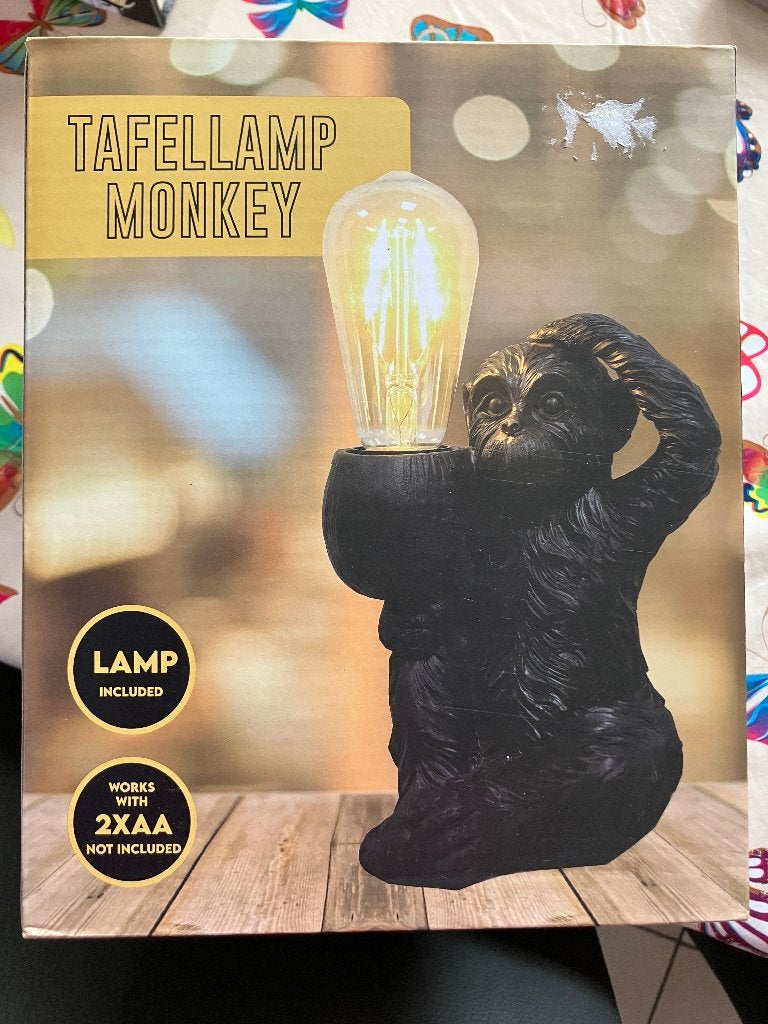 Nieuwe tafellamp Aap, Huis en Inrichting, Lampen | Tafellampen, Ophalen of Verzenden, Nieuw