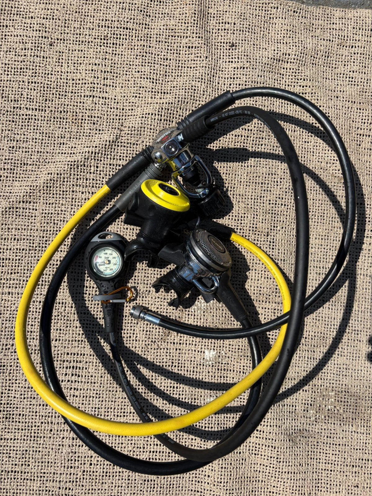 Te koop Mares ruby ademautomaten set invl manometer en tasje, Ophalen of Verzenden, Zo goed als nieuw