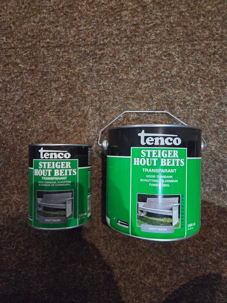 50% korting Tenco Steigerhout Beits 1L en 2.5L, Ophalen of Verzenden, Nieuw, Beits
