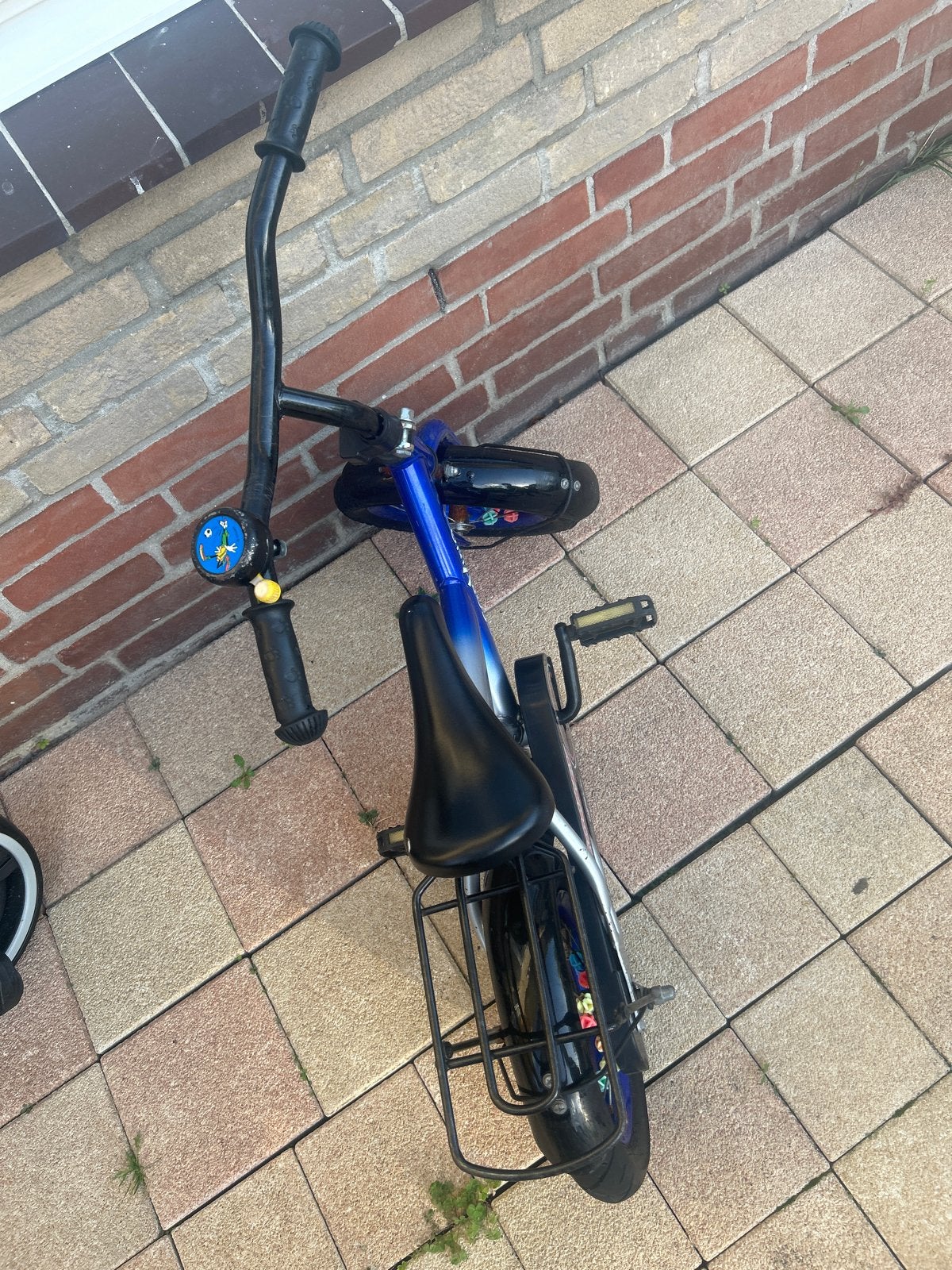 Corvino kinderfiets - Blauw/Zilver - Zo goed als nieuw, Fietsen en Brommers, Ophalen, Zo goed als nieuw, Terugtraprem, Minder dan 16 inch