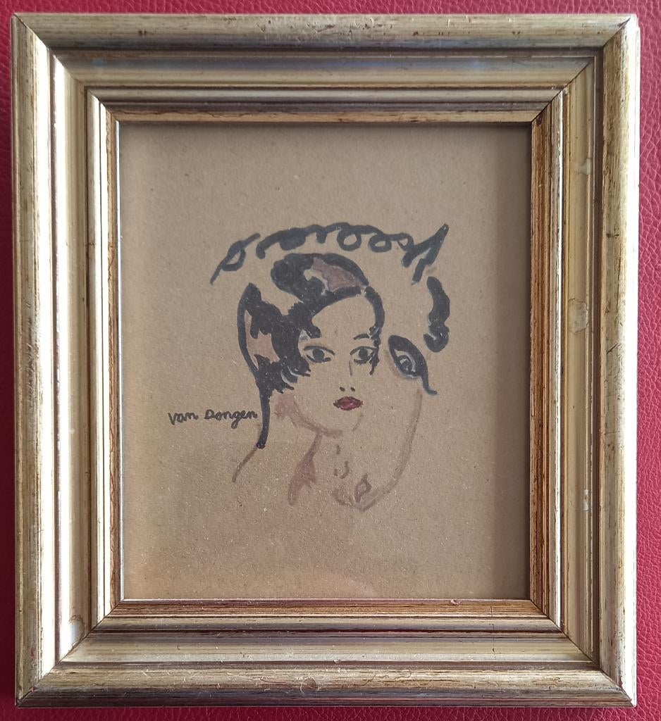 Kees van Dongen - Aquarel, Antiek en Kunst, Kunst | Schilderijen | Klassiek, Ophalen of Verzenden