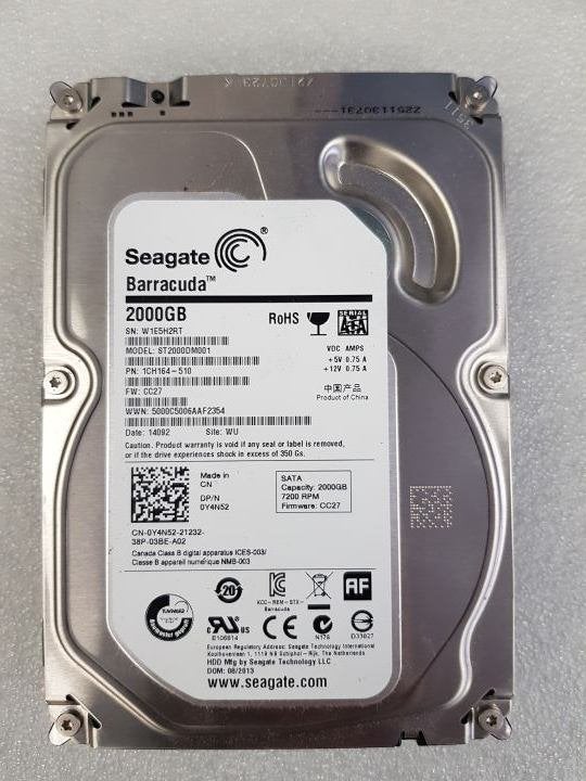 2Tb 3.5inch Seagate Barracuda HDD, Intern, Gebruikt, Seagate, Desktop