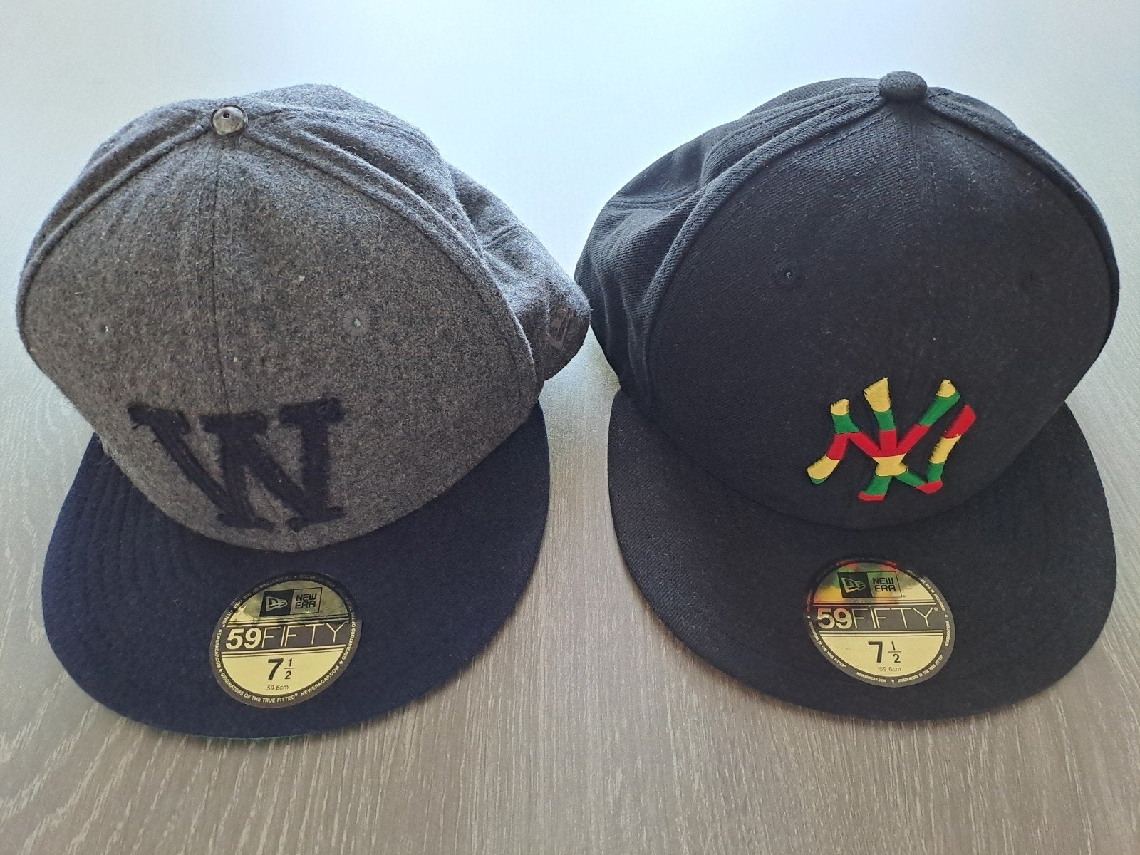 Twee New Era 59FIFTY petten - maat 7 1/2, 60 cm (XL, 7½ inch) of meer, Ophalen of Verzenden, New Era, Pet
