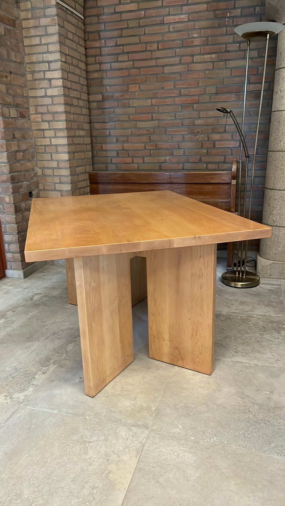 Prachtige massief beuken eettafel gemaakt door meubelmaker, Ophalen, 200 cm of meer, 50 tot 100 cm, Zo goed als nieuw