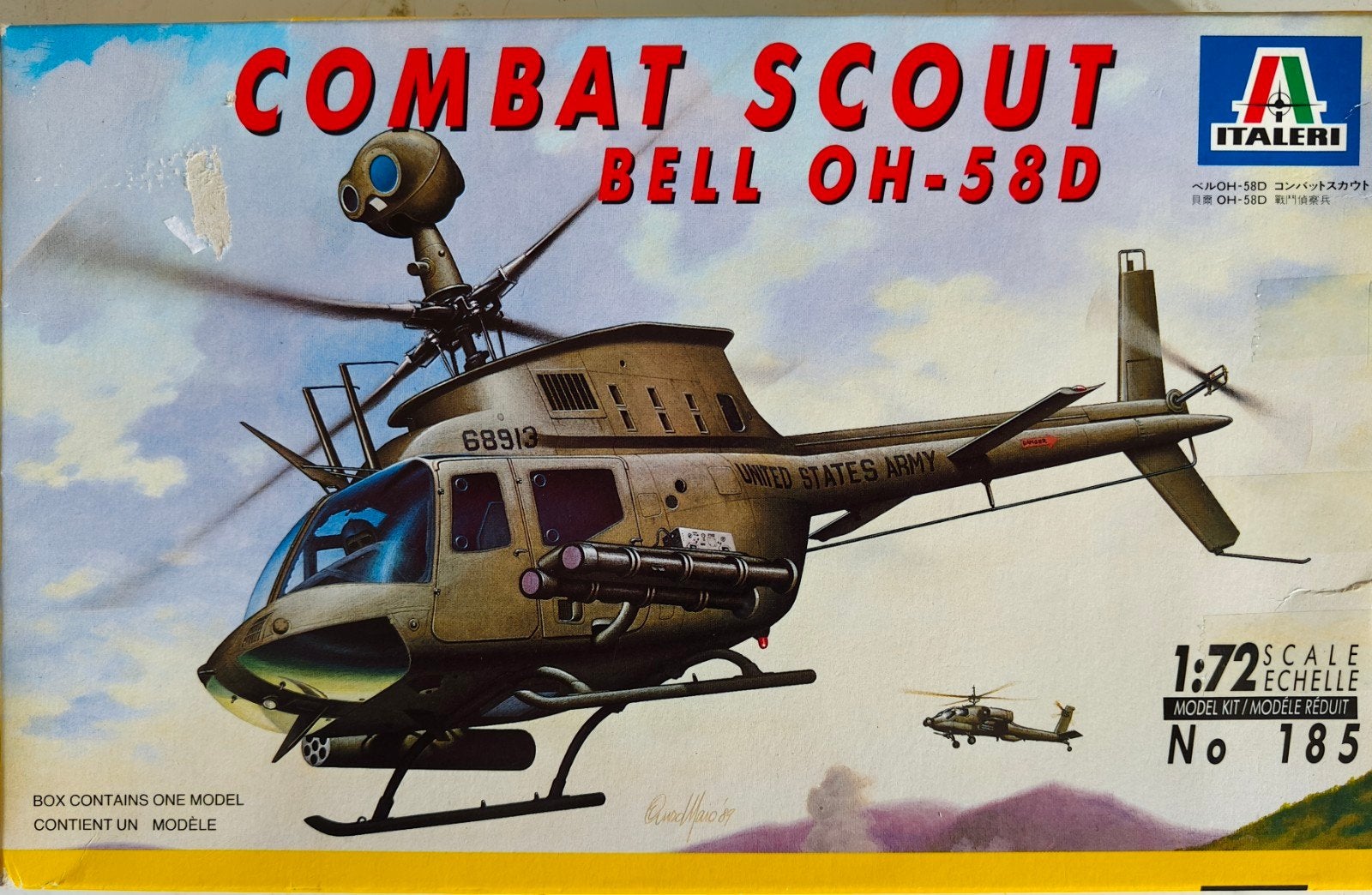 Italeri Combat Scout Bell OH-58D Modelbouw Helikopter 1:72, Ophalen of Verzenden