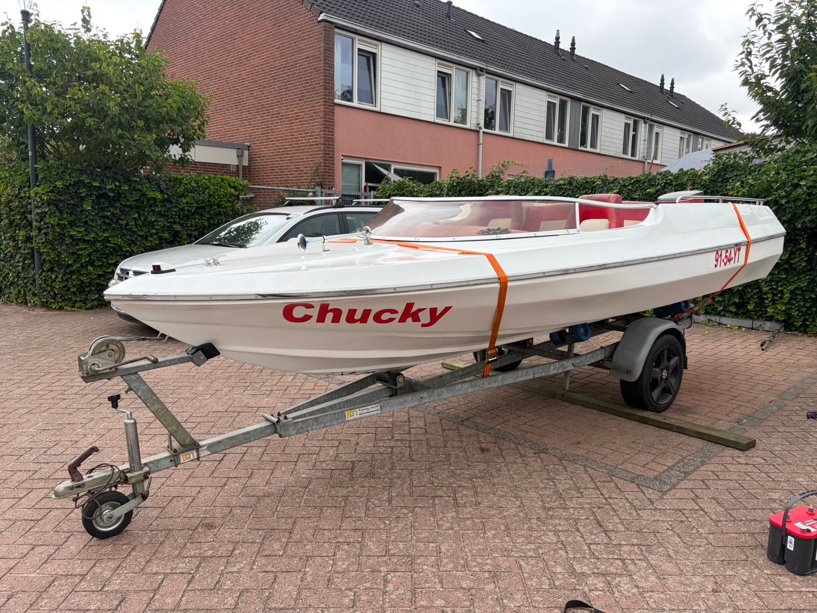 Speedboot 55pk met trailer yamaha, Watersport en Boten, Ophalen, Zo goed als nieuw