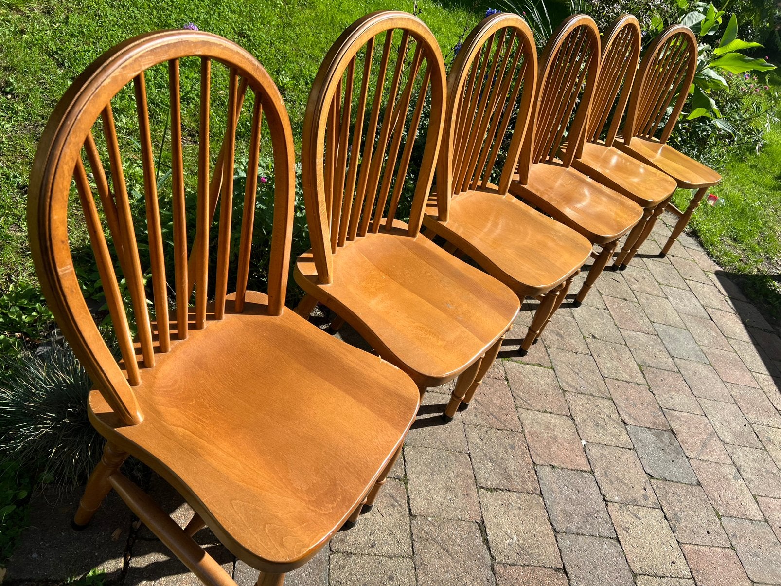 Set van 6 Oirschotse Windsor/spijlenstoelen – nette staat, Antiek en Kunst, Ophalen
