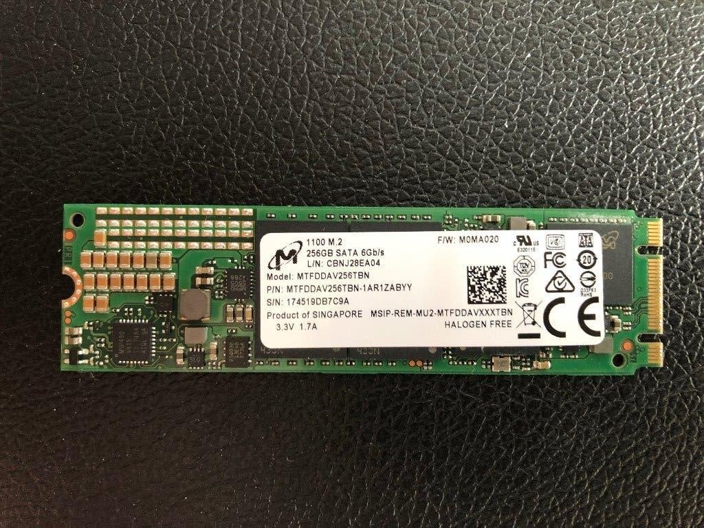 Micron 256GB M.2 SATA SSD (MTFDDAV256BN) 2.5 inch, Computers en Software, Harde schijven, Intern, 256GB, Ophalen of Verzenden