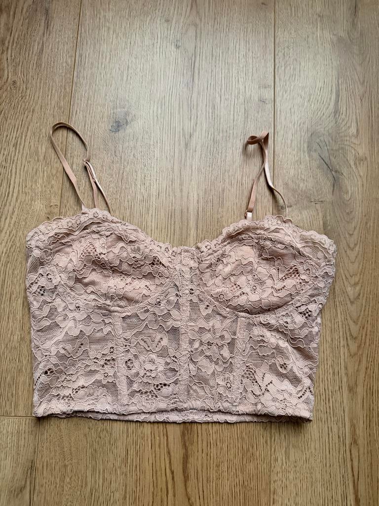 Zara Roze Kanten top maat M, Maat 38/40 (M), Verzenden, Nieuw, Roze