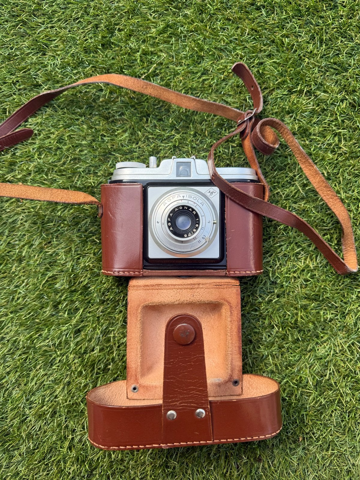 Vintage Agfa Isola camera met Agnar 1:6.3/75 lens, Ophalen of Verzenden, Gebruikt, Compact, Overige Merken