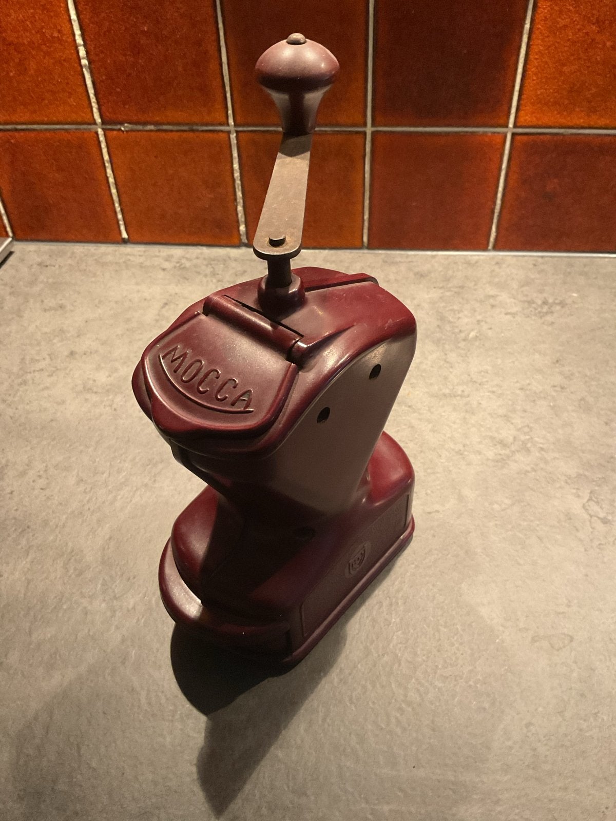 Vintage Moccamaster koffiemolen - Handmatig - bakeliet, Ophalen of Verzenden