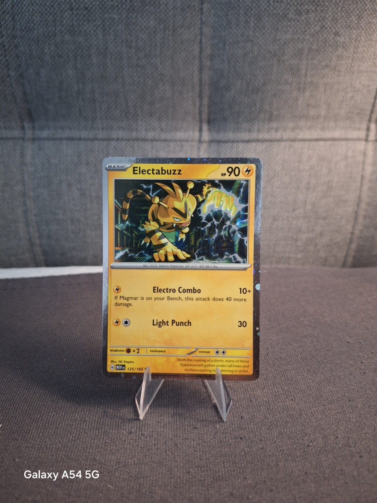 Pokémon Electabuzz 123/163 Kaart, Ophalen of Verzenden, Zo goed als nieuw, Losse kaart, Foil