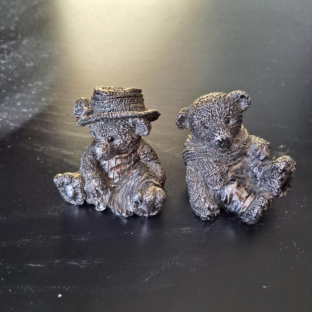 Twee teddy beer beelden, Verzamelen, Beelden en Beeldjes, Ophalen of Verzenden, Zo goed als nieuw, Dier