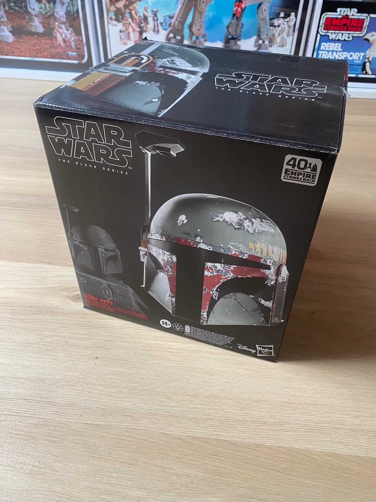 Star wars Black series Boba Fett helm, Ophalen of Verzenden, Zo goed als nieuw, Replica