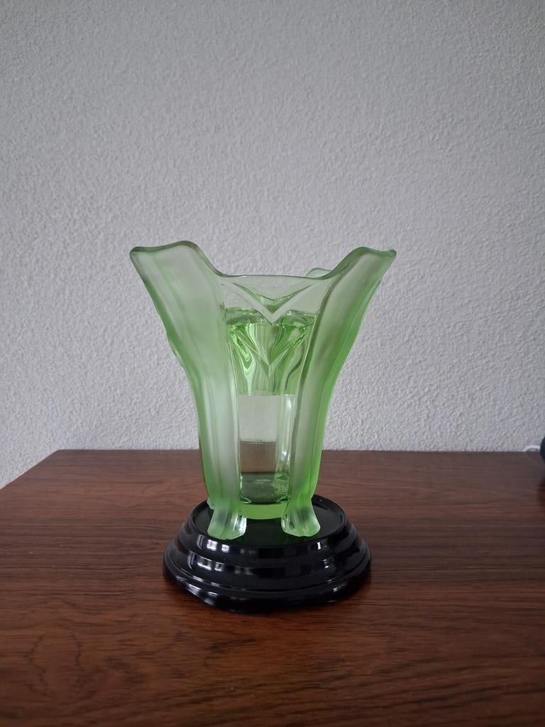 Art Deco glazen vaas, Antiek en Kunst, Antiek | Vazen, Ophalen of Verzenden