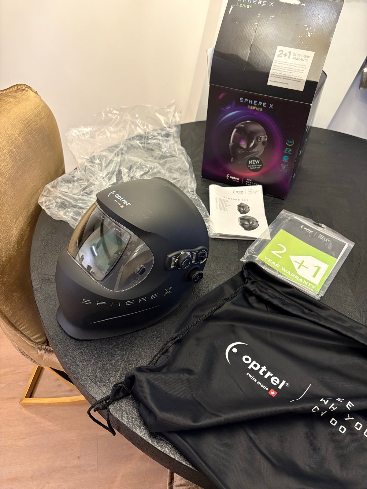 Optrel Sphere X lashelm - nieuw in doos  ongebruikt, Doe-het-zelf en Verbouw, Laskappen, Lasfilter, Ophalen of Verzenden, Nieuw