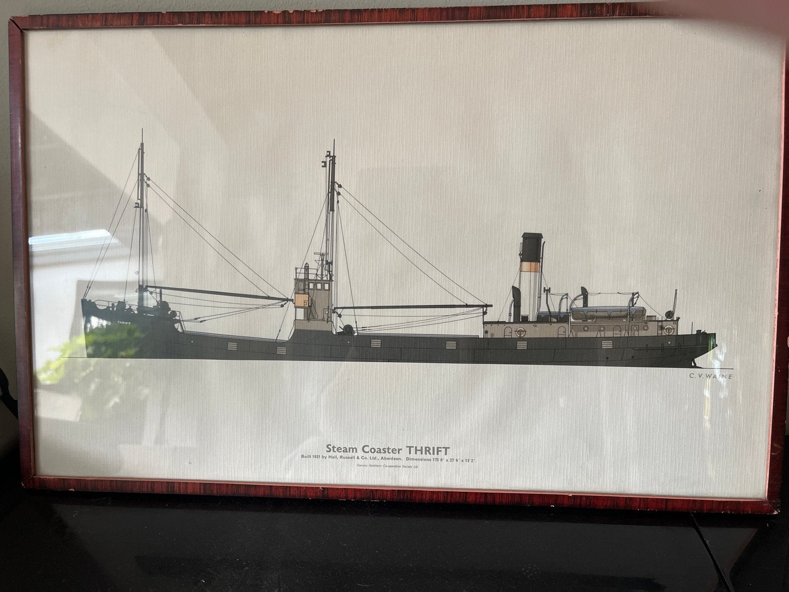 Stoom Coaster THRIFT - Ingelijste Print, Antiek en Kunst, Ophalen, Print, Print/reproductie, Ingelijst