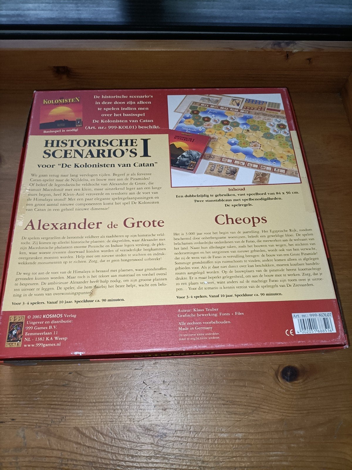Kolonisten van Catan: Historische Scenario's I, Drie of vier spelers, Ophalen of Verzenden, Gebruikt, 999 Games