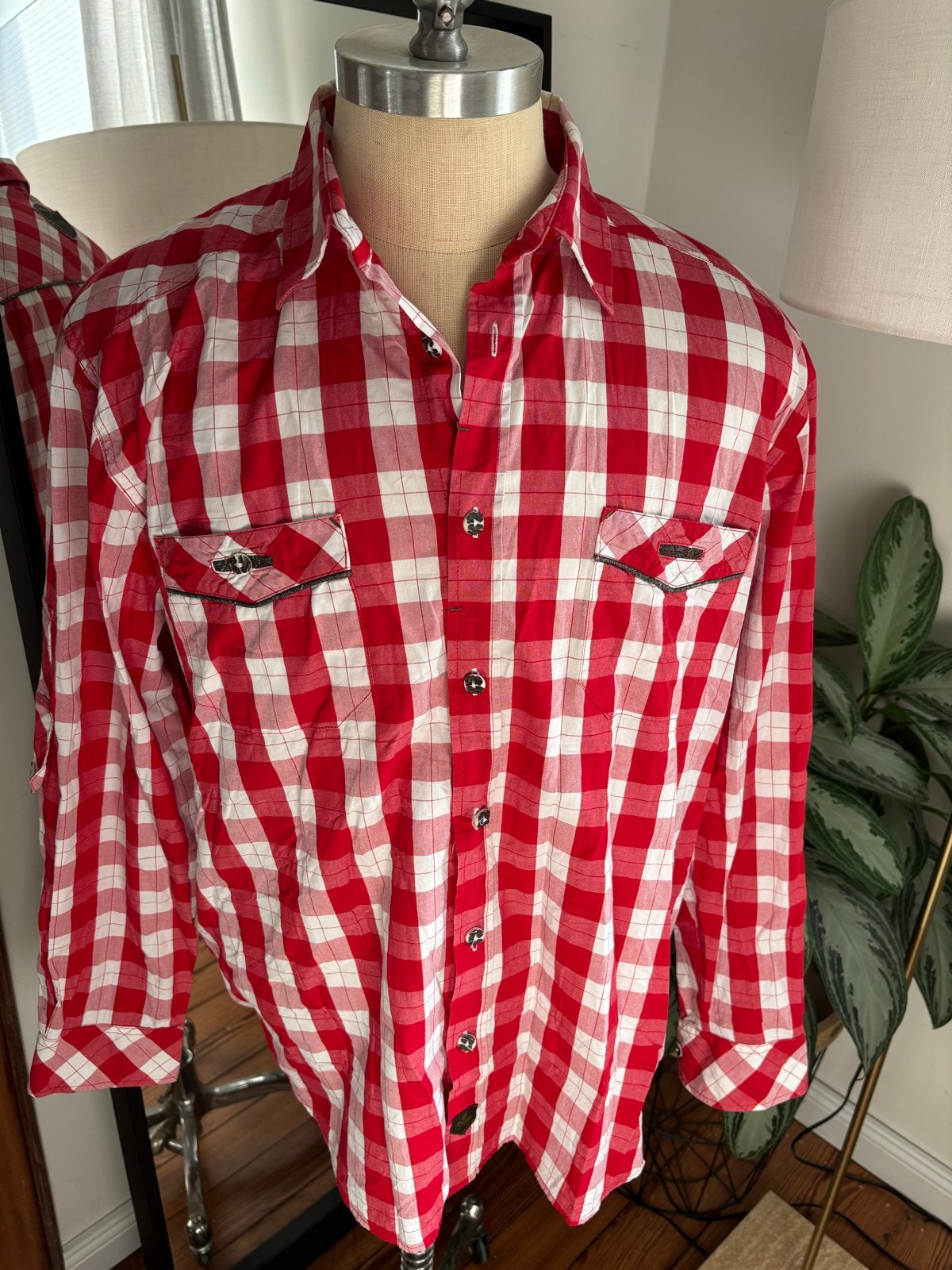 Spieth & Wensky rood-wit geruit overhemd - XL, Ophalen of Verzenden, Zo goed als nieuw, Rood, Halswijdte 43/44 (XL)